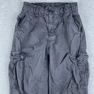 American Eagle Pants Womens 0 Black Cargo Jogger Elastic Waist Stretch Boho